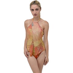 Leaves Patterns Colorful Leaf Pattern Go with the Flow One Piece Swimsuit
