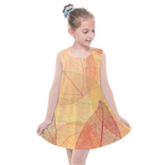 Leaves Patterns Colorful Leaf Pattern Kids  Summer Dress