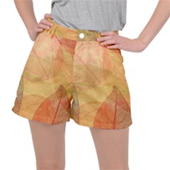 Leaves Patterns Colorful Leaf Pattern Women s Ripstop Shorts