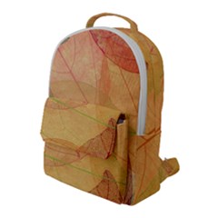 Leaves Patterns Colorful Leaf Pattern Flap Pocket Backpack (Large)