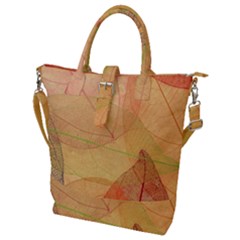 Leaves Patterns Colorful Leaf Pattern Buckle Top Tote Bag