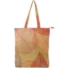 Leaves Patterns Colorful Leaf Pattern Double Zip Up Tote Bag