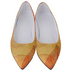 Leaves Patterns Colorful Leaf Pattern Women s Low Heels