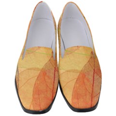 Leaves Patterns Colorful Leaf Pattern Women s Classic Loafer Heels