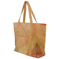 Leaves Patterns Colorful Leaf Pattern Zip Up Canvas Bag