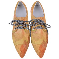 Leaves Patterns Colorful Leaf Pattern Pointed Oxford Shoes