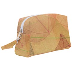 Leaves Patterns Colorful Leaf Pattern Wristlet Pouch Bag (Large)