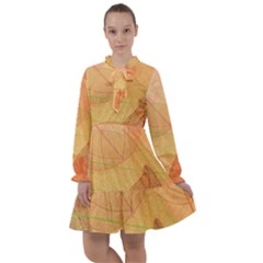 Leaves Patterns Colorful Leaf Pattern All Frills Chiffon Dress