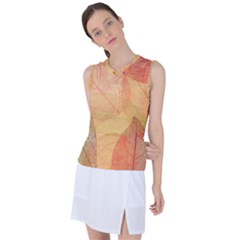 Leaves Patterns Colorful Leaf Pattern Women s Sleeveless Sports Top