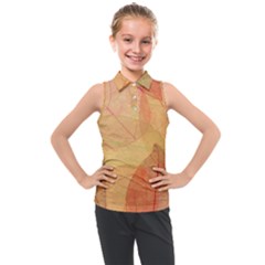 Leaves Patterns Colorful Leaf Pattern Kids  Sleeveless Polo T-Shirt