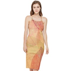 Leaves Patterns Colorful Leaf Pattern Bodycon Cross Back Summer Dress