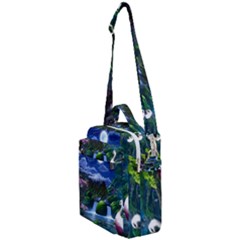 Flamingo Paradise Scenic Bird Fantasy Moon Paradise Waterfall Magical Nature Crossbody Day Bag by Ndabl3x