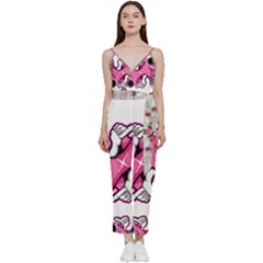 Lovely Inu 1 V-neck Camisole Jumpsuit by posters