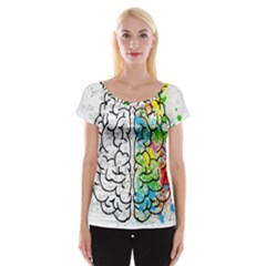 Brain Mind Psychology Idea Drawing Short Overalls Cap Sleeve Top by Azkajaya