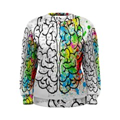 Brain Mind Psychology Idea Drawing Short Overalls Women s Sweatshirt by Azkajaya