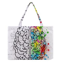 Brain Mind Psychology Idea Drawing Short Overalls Zipper Medium Tote Bag