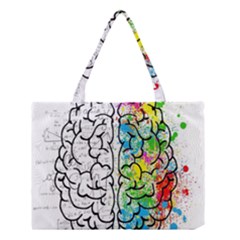 Brain Mind Psychology Idea Drawing Short Overalls Medium Tote Bag