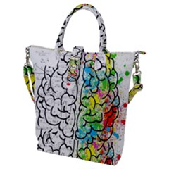 Brain Mind Psychology Idea Drawing Short Overalls Buckle Top Tote Bag by Azkajaya