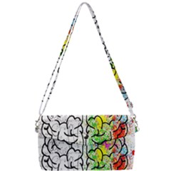 Brain Mind Psychology Idea Drawing Short Overalls Removable Strap Clutch Bag by Azkajaya