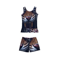 Tiger Angry Nima Face Wild Kids  Boyleg Swimsuit