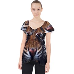 Tiger Angry Nima Face Wild Lace Front Dolly Top