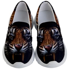 Tiger Angry Nima Face Wild Kids Lightweight Slip Ons