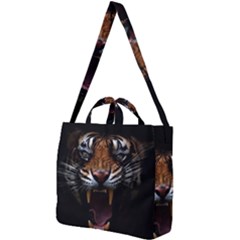 Tiger Angry Nima Face Wild Square Shoulder Tote Bag