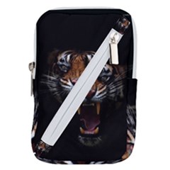 Tiger Angry Nima Face Wild Belt Pouch Bag (Large)