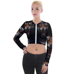 Tiger Angry Nima Face Wild Long Sleeve Cropped Velvet Jacket