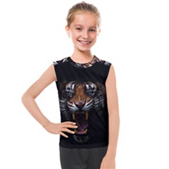 Tiger Angry Nima Face Wild Kids  Mesh Tank Top