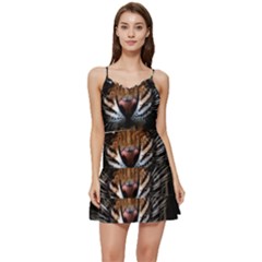 Tiger Angry Nima Face Wild Short Frill Dress