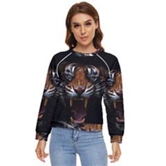 Tiger Angry Nima Face Wild Women s Long Sleeve Raglan T-Shirt