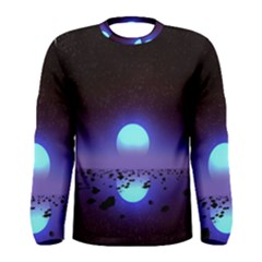 Sunset Colorful Nature Night Purple Star Men s Long Sleeve T-shirt