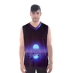 Sunset Colorful Nature Night Purple Star Men s Basketball Tank Top