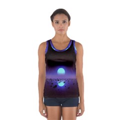 Sunset Colorful Nature Night Purple Star Sport Tank Top 