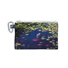 Koi Fish Carp Canvas Cosmetic Bag (small)