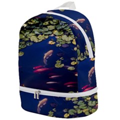 Koi Fish Carp Zip Bottom Backpack by Cemarart