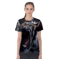 Angry Tiger Roar Women s Sport Mesh T-shirt