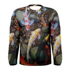 Koi Fish Clown Pool Stone Men s Long Sleeve T-shirt