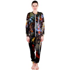 Koi Fish Clown Pool Stone Onepiece Jumpsuit (ladies)