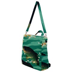 Japanese Koi Fish Crossbody Backpack