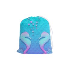 Seahorse Drawstring Pouch (medium)