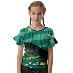 Japanese Koi Fish Kids  Cut Out Flutter Sleeves