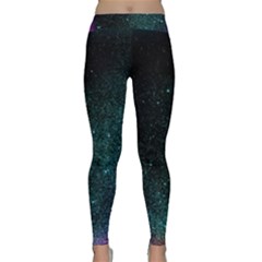 Abstract Effect Gold Led Light Pink Purple Red Classic Yoga Leggings by Cemarart