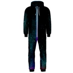 Abstract Effect Gold Led Light Pink Purple Red Hooded Jumpsuit (men)