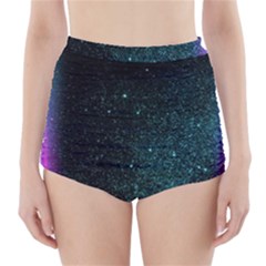 Abstract Effect Gold Led Light Pink Purple Red High-waisted Bikini Bottoms