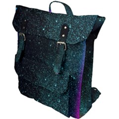 Abstract Effect Gold Led Light Pink Purple Red Buckle Up Backpack by Cemarart