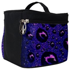 Purple Waterdrops Water Drops Make Up Travel Bag (big) by Cemarart