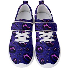 Purple Waterdrops Water Drops Men s Velcro Strap Shoes