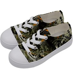 Angry Tiger Animal Broken Glasses Kids  Low Top Canvas Sneakers by Cemarart
